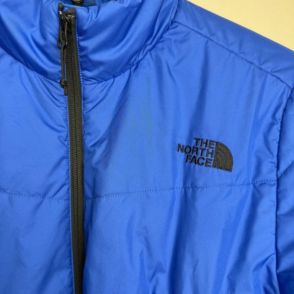 The North‎ Face Mens Blue Quilted Puffer Jacket Full Zip NF0A3XB7 Size M